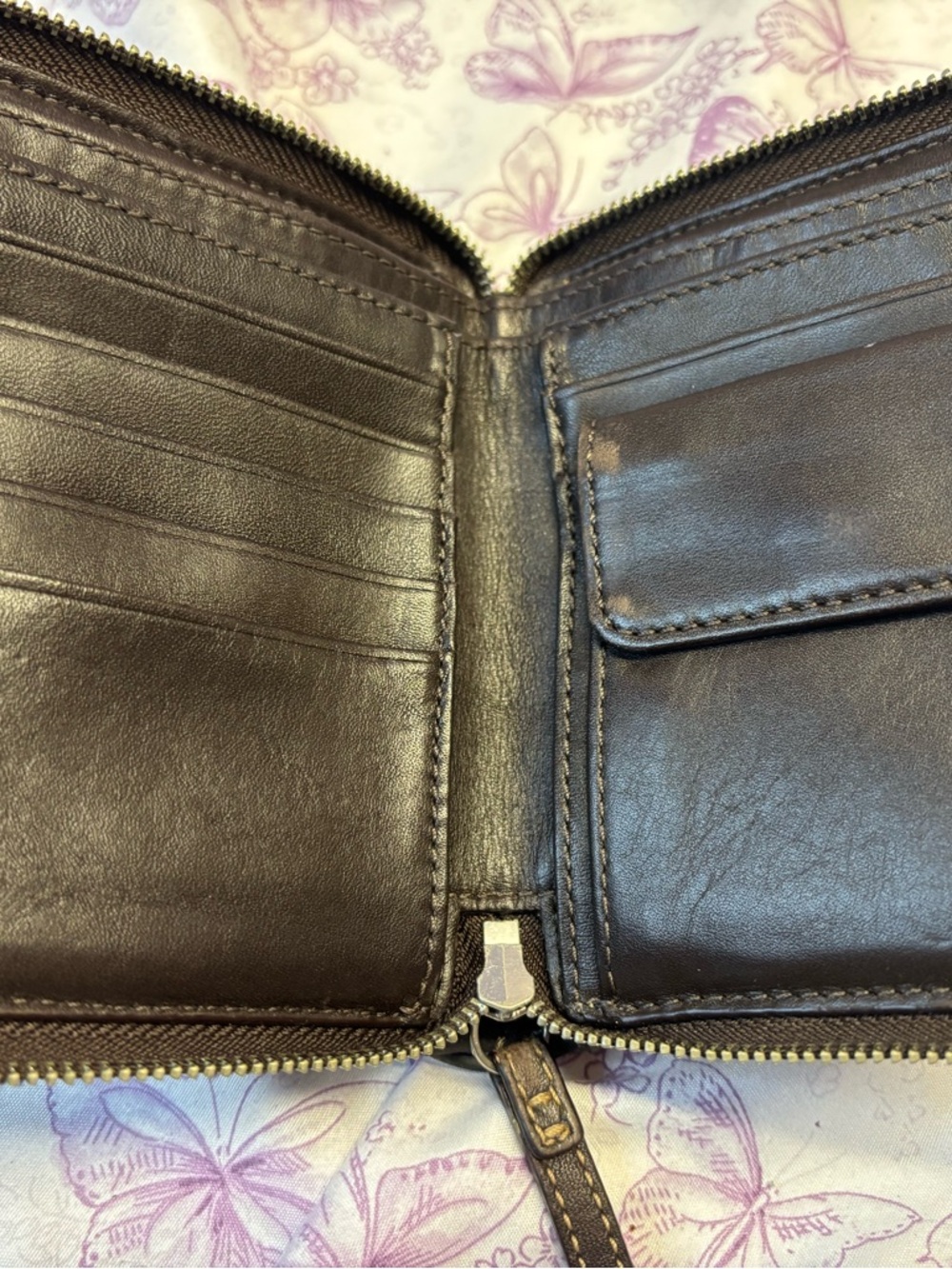 🌀Coach Signature Canvas Zip Wallet - Picture 4 of 6